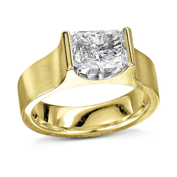 Yellow Gold Radiant Diamond Engagement Ring by Henrich & Denzel