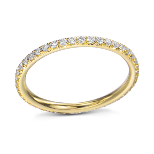 Yellow Gold French-Set Eternity Band